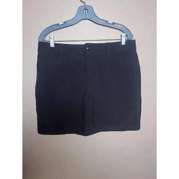 Eddie Bauer Travex Skort Skirt Solid Black Size 10 - Picture 1 of 6